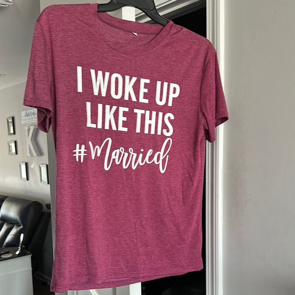 Maroon Graphic Tee with White Print